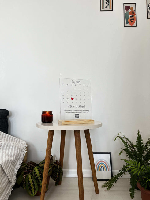 Calendar Anniversary Acrylic Plaque