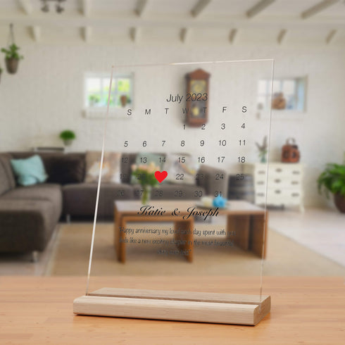 Calendar Anniversary Acrylic Plaque