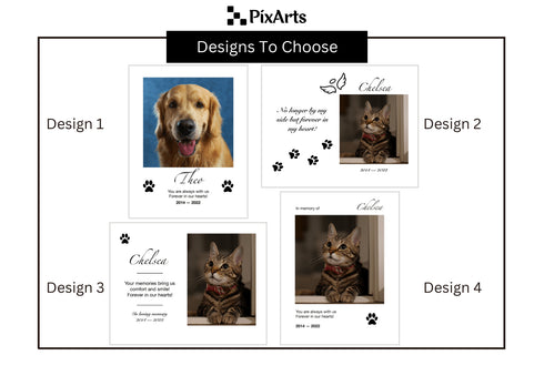 Pet Memorial Custom Portrait Acrylic Plaque