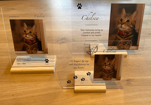 Pet Memorial Custom Portrait Acrylic Plaque