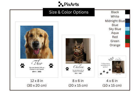 Pet Memorial Custom Portrait Acrylic Plaque