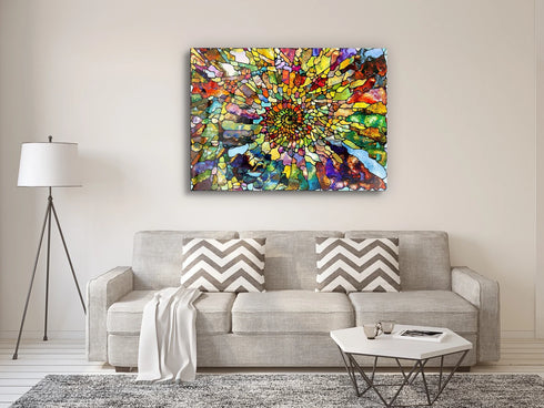 Glass Mosaic Wall Art Durable Glass Panel Glass Printing Decor Tempered Glass Art Gift Glass Wall Decor Large Wall Art Stepmom Gift