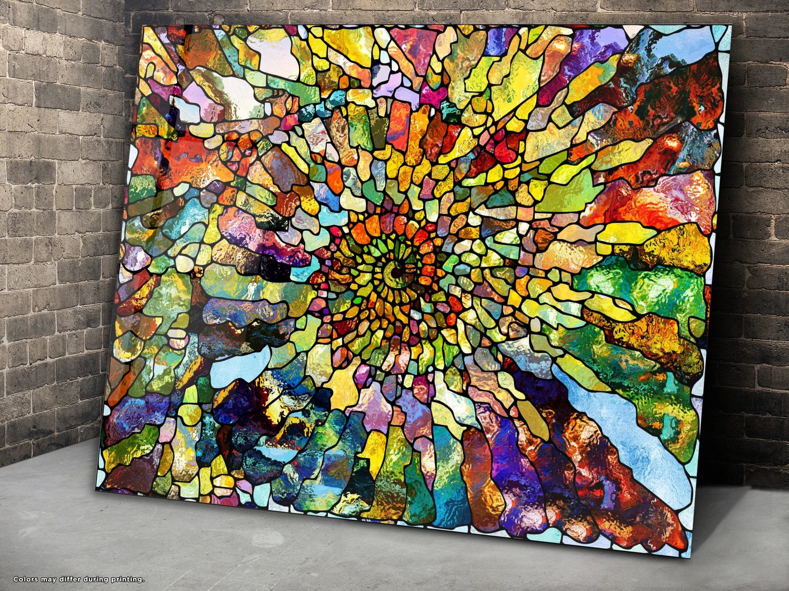 Glass Mosaic Wall Art Durable Glass Panel Glass Printing Decor